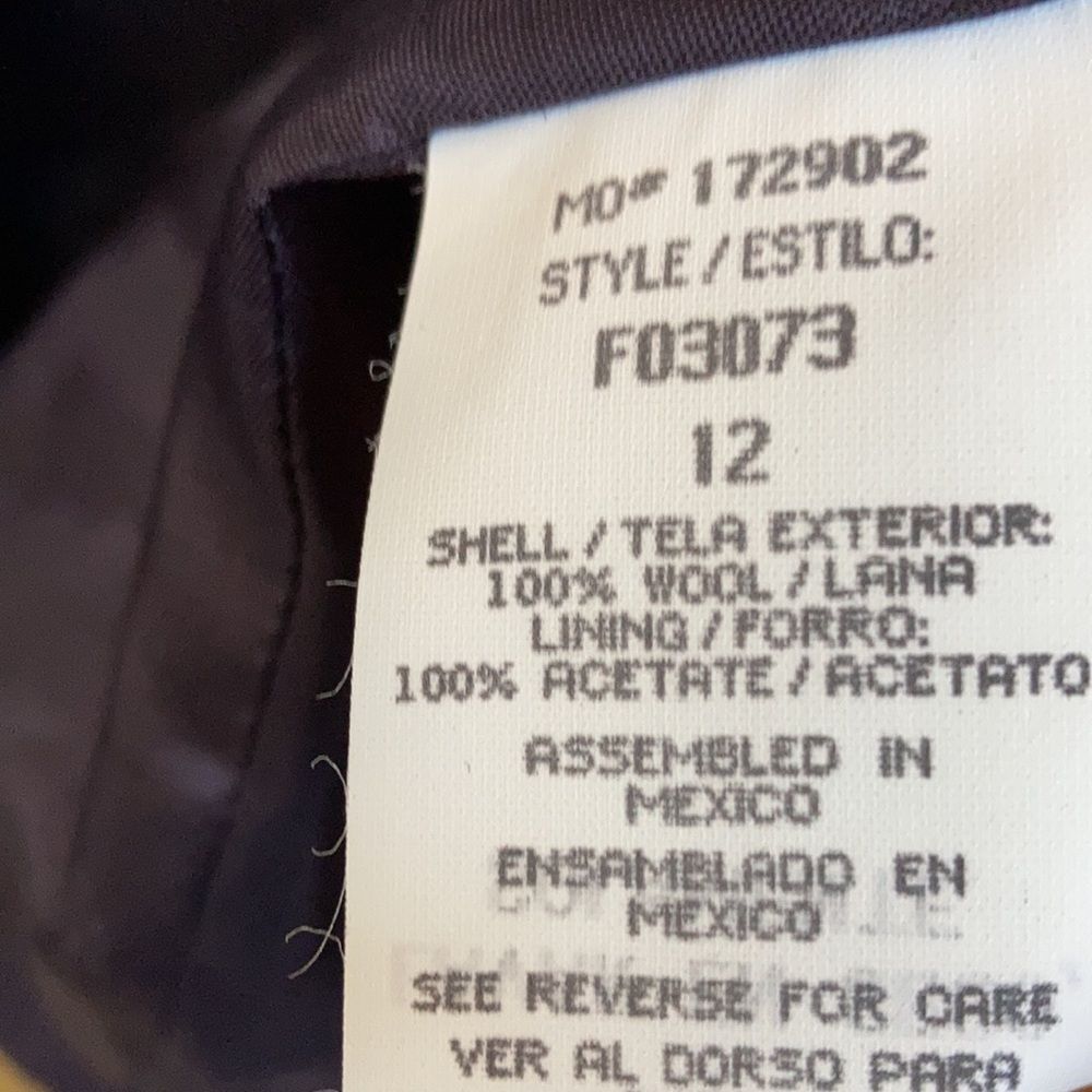 Sag Harbor wool one button jacket color egg plant - image 3